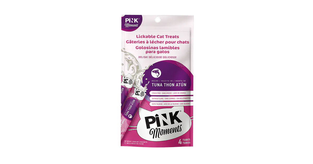 Snack para gato Pink Moments tipo churu Atun 60gr - 4 tubosX