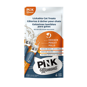 Snack para gato Pink Moments tipo churu pollo 60gr- 4 tubosX15gr