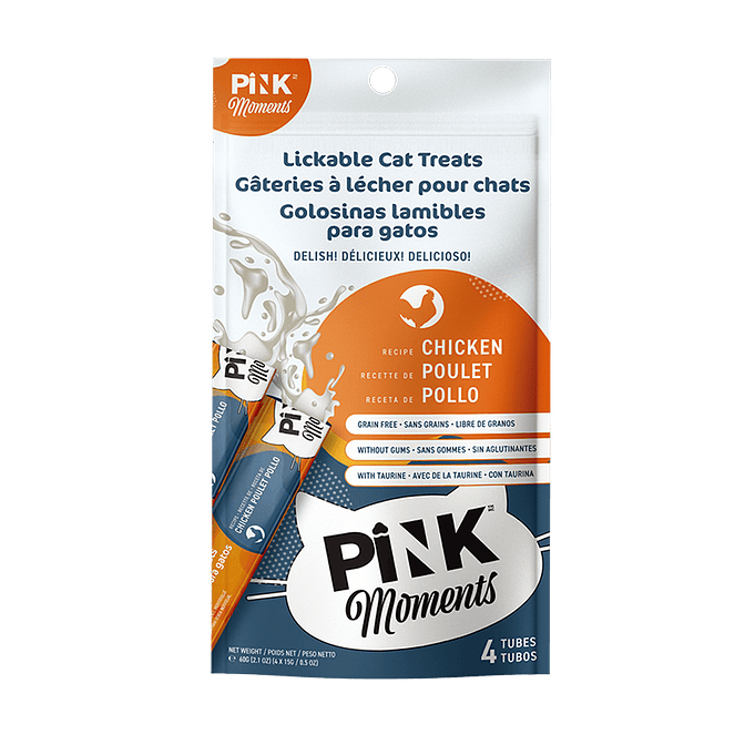 Snack para gato Pink Moments tipo churu pollo 60gr- 4 tubosX15gr 1