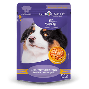 10 Alimentos para Perro Cachorro Pollo 100gr- Gerolamo Salvatore Pouch