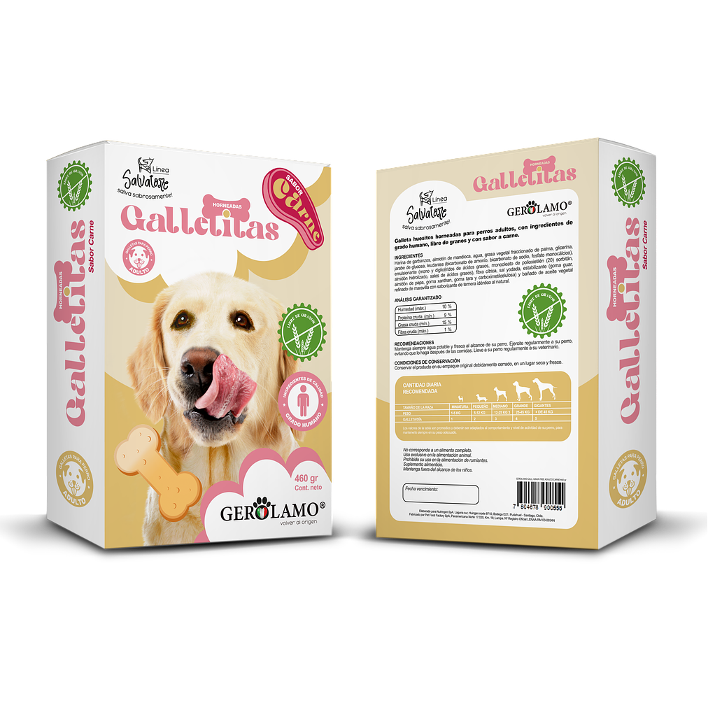 Galletas Para Perros Libre De Granos Sabor Carne 460gr 1