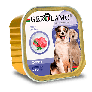 Alimento Humedo Pate Para Perro Adulto Carne 300gr -Gerolamo