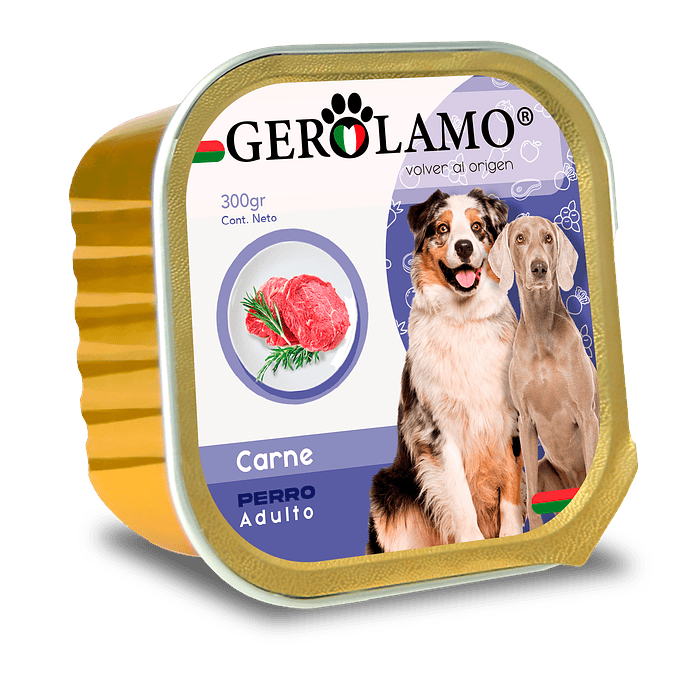 Alimento Humedo Pate Para Perro Adulto Carne 300gr -Gerolamo 1