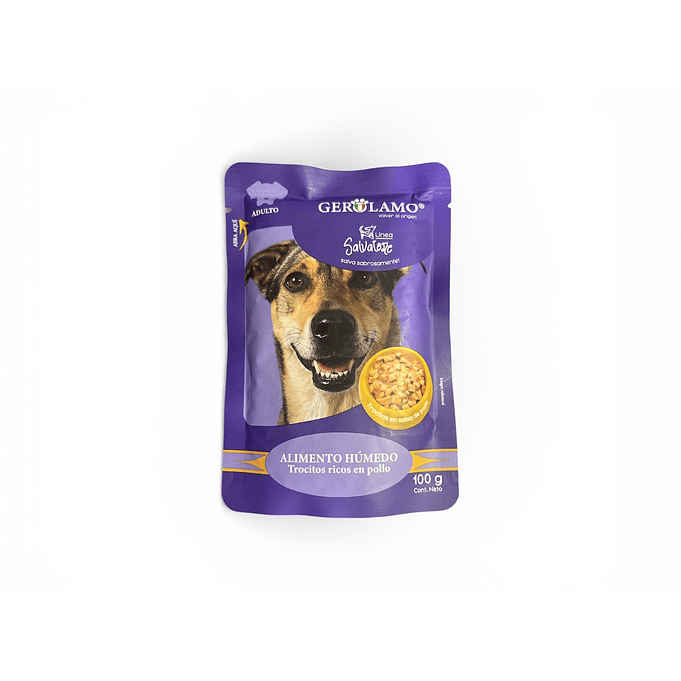 Alimento Húmedo Perro Adulto Trozos De Pollo 100gr-gerolamo 1