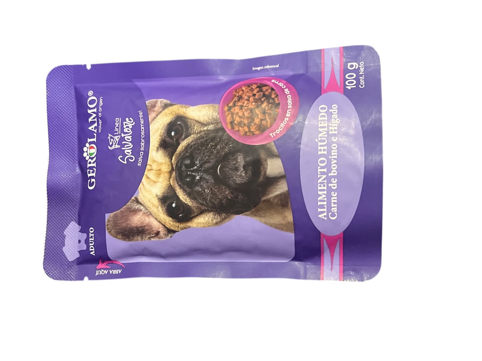 Alimento Perro Adulto Trozos De Carne/higado 100gr-Gerolamo