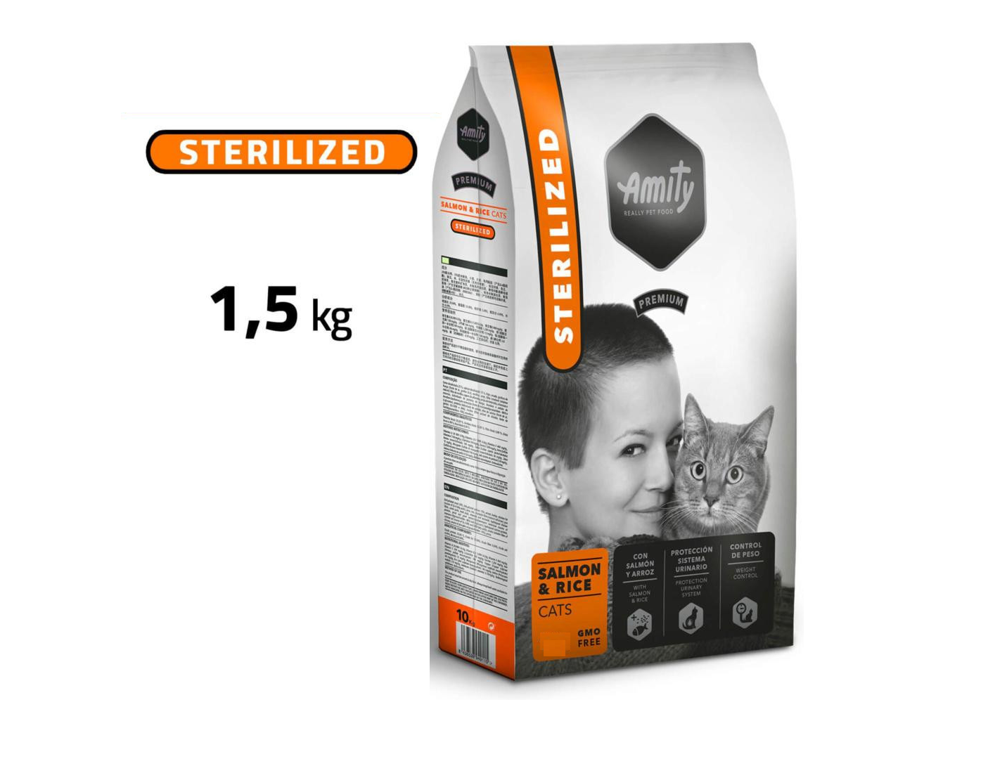 Amity Premium Salmón y Arroz para Gatos Esterilizados