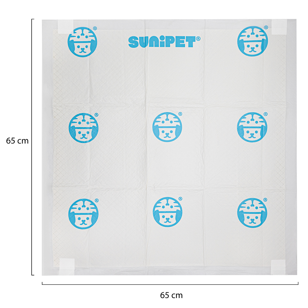 30 Pañales Sabanillas Perro 65x65cm + 5 Sabanillas Sunipet  13