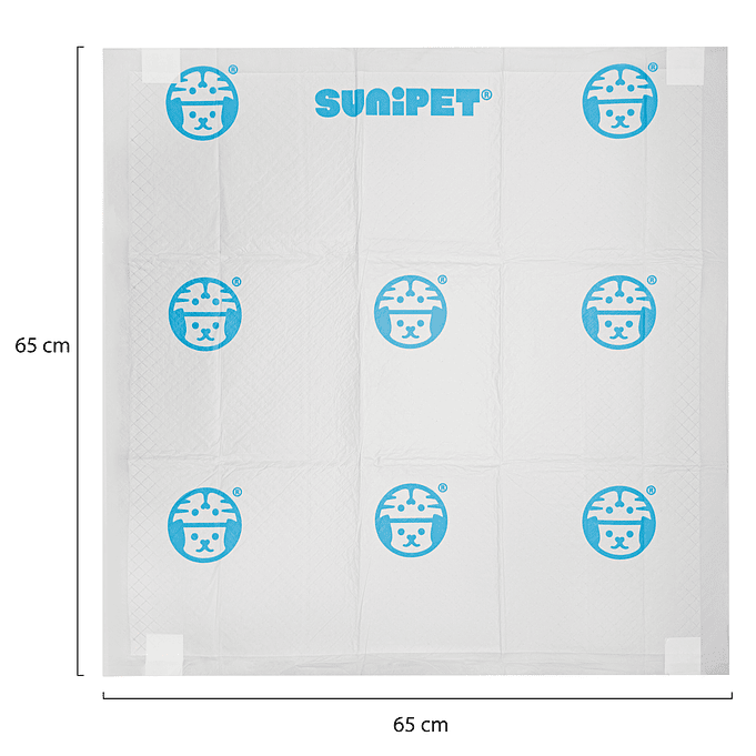 30 Pañales Sabanillas Perro 65x65cm + 5 Sabanillas Sunipet  13