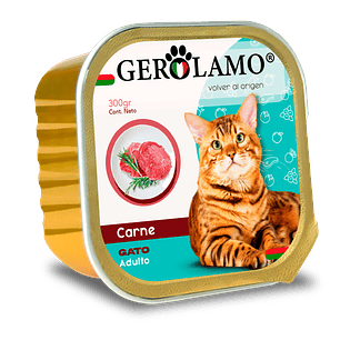 Alimento Gerolamo Pate de gato Adulto de Carne 300gr