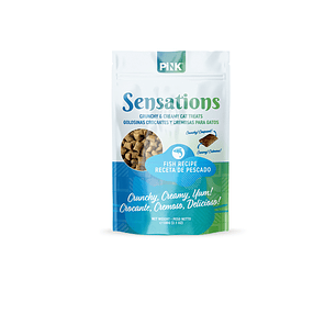 Galletas Rellenas De Pescado para Gatos  100gr - Sensations Pink