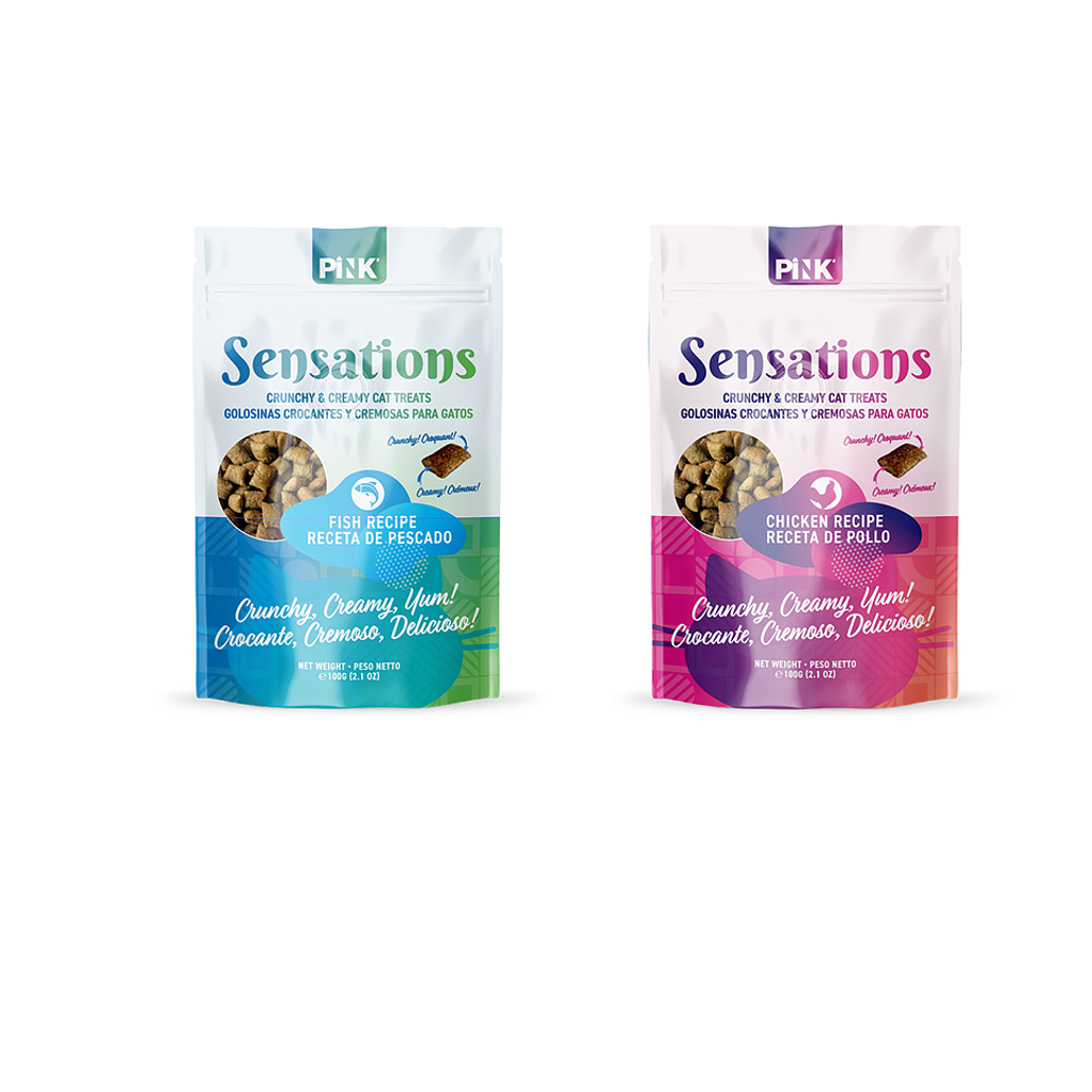 2 Snack Gato-galletas Rellena Pollo/pescado 100gr/sensations 1