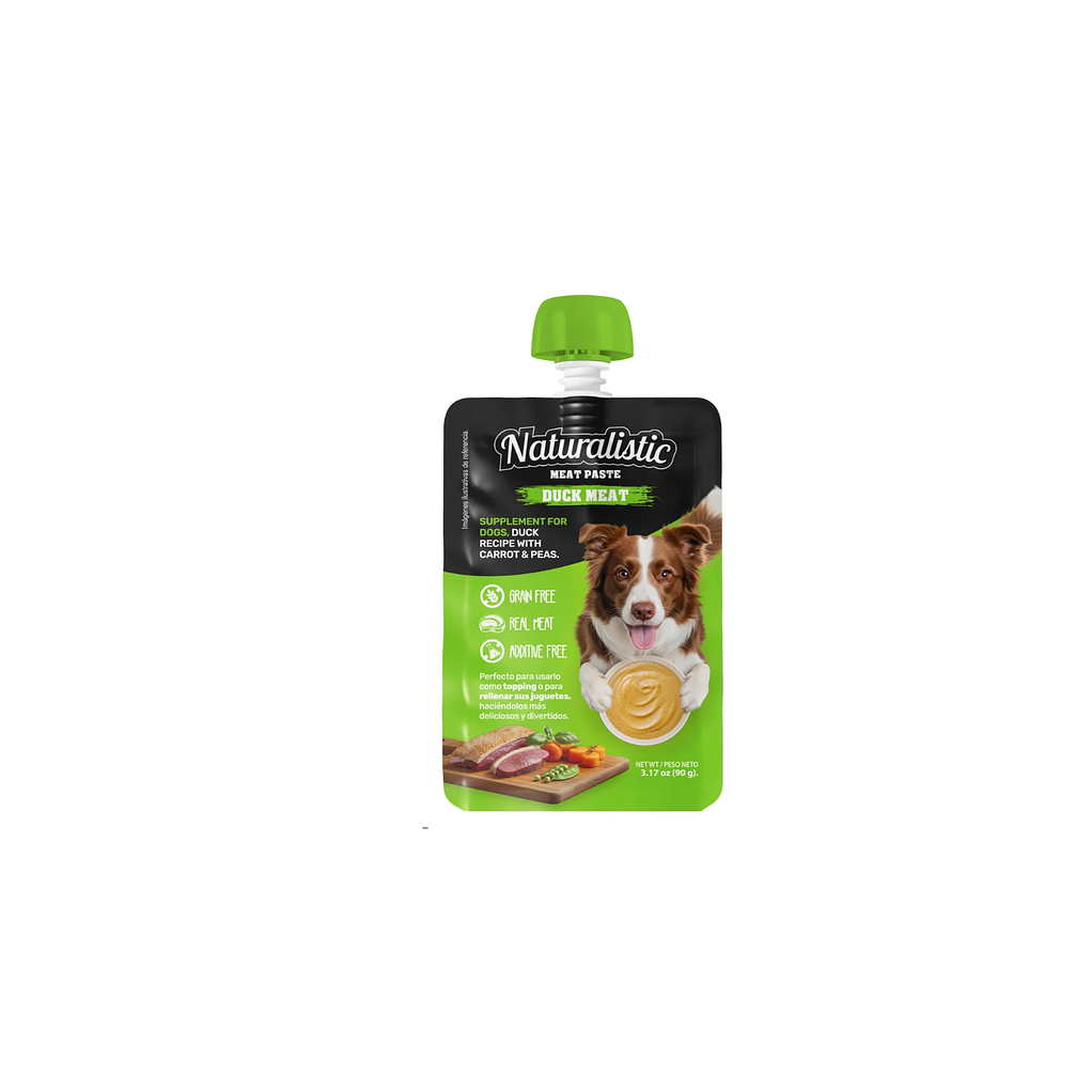 Pasta Naturalistic Para Perro Sabor Pato 90gr- Snack 1