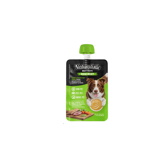 Pasta Naturalistic Para Perro Sabor Pato 90gr- Snack 1