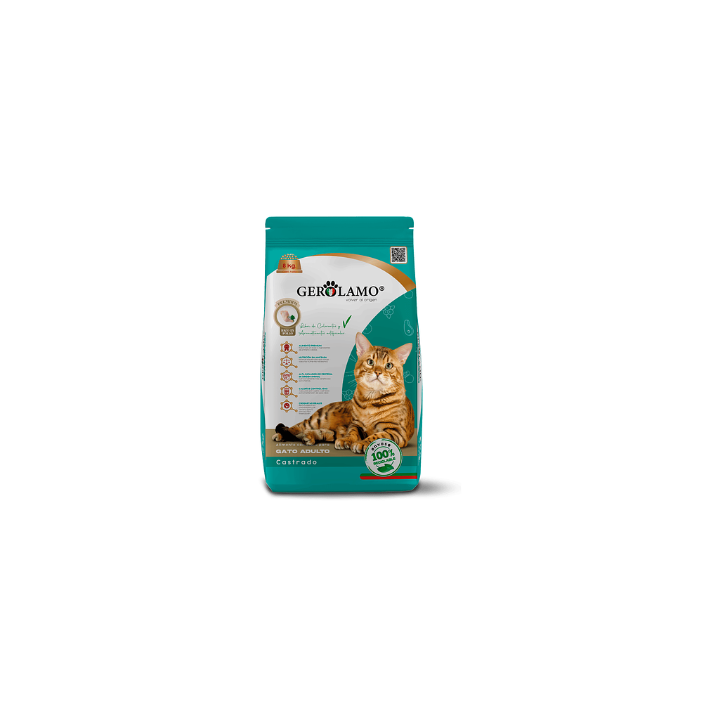 Alimento para Gatos Gerolamo Adulto Castrado/Esterilizados 8 Kilos 1