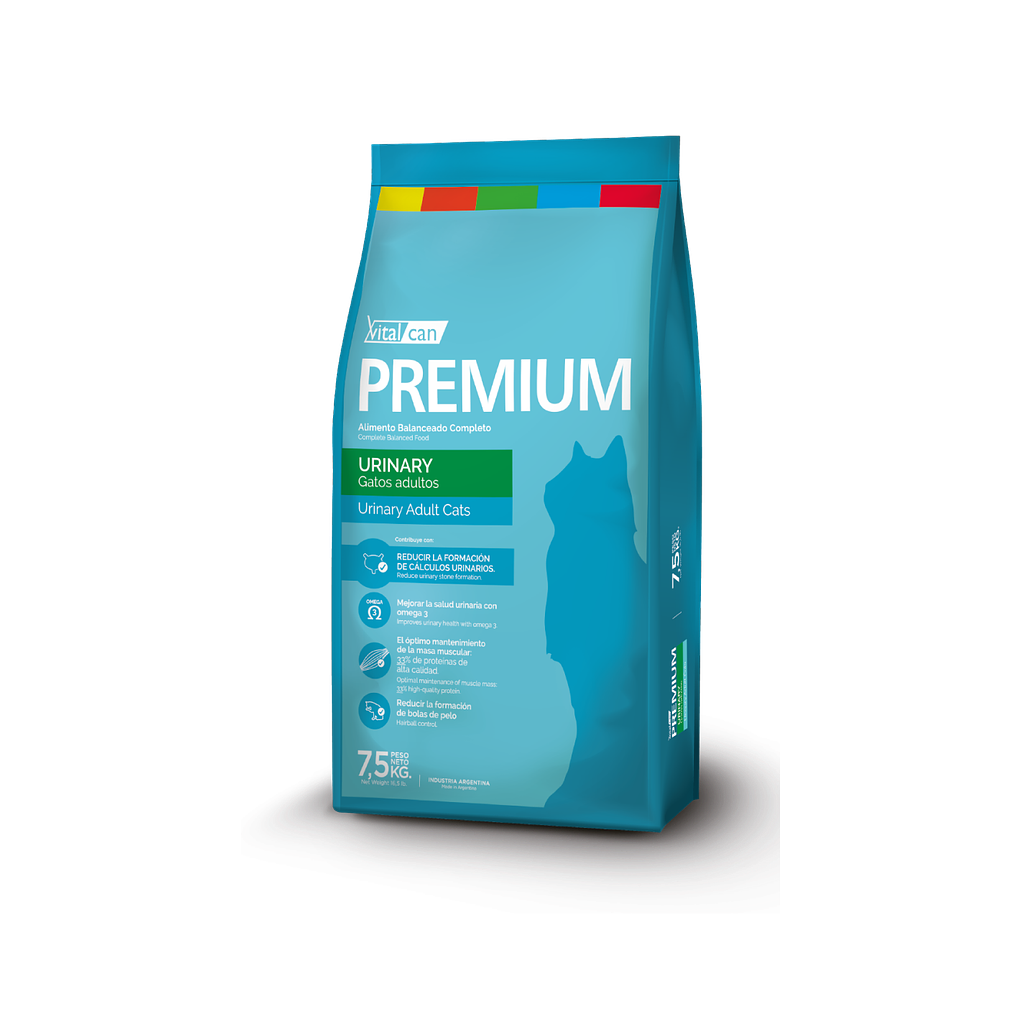 Alimento para Gato Vitalcan Premium Urinary Gato X 7.5kg 1