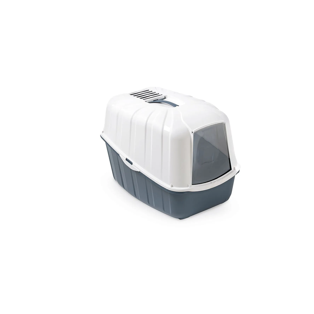 Cúpula Gato Arenero Filtro Carbón Bandeja Komoda Sanitaria Azul 1