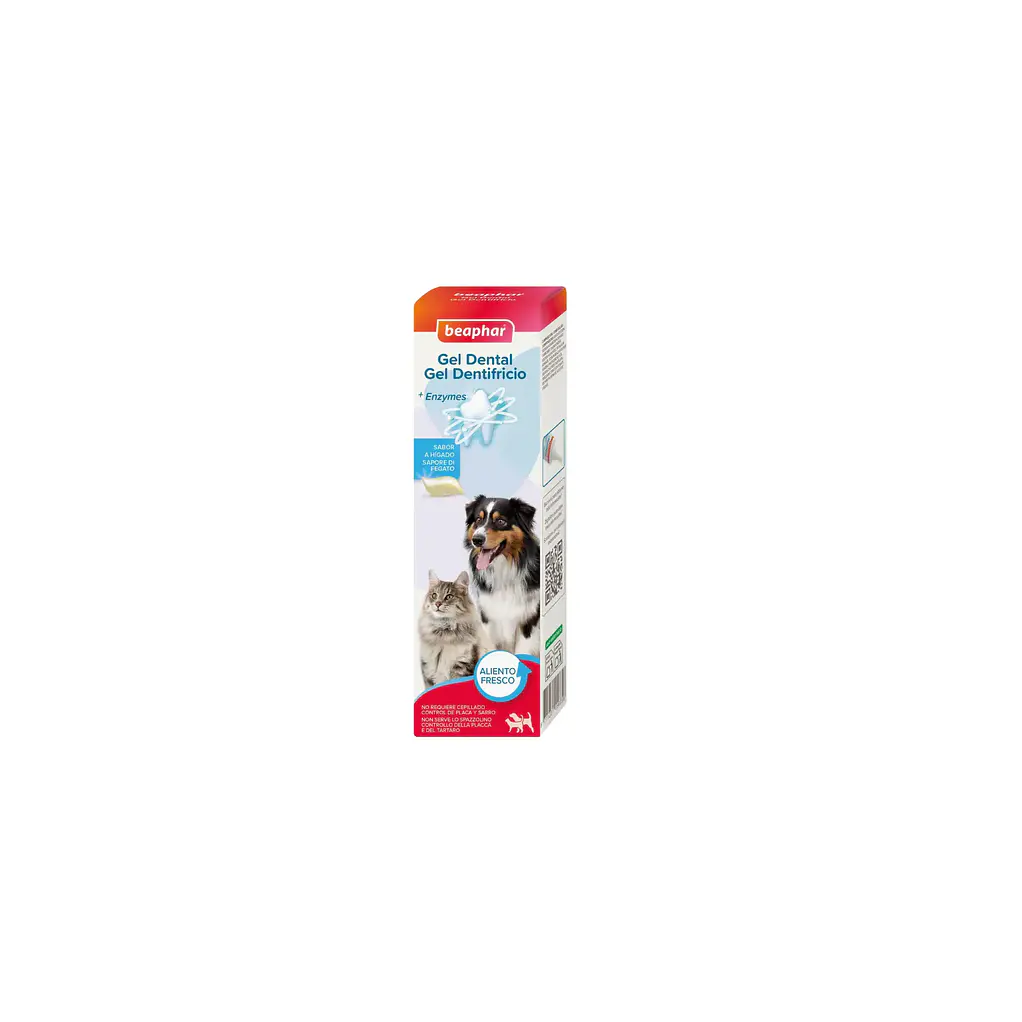 Gel Dental Para Perros y gatos  Sin Necesidad De Cepillos 100g Sabor Carne- Beaphar 1