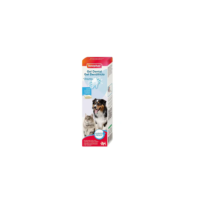 Gel Dental Para Perros y gatos  Sin Necesidad De Cepillos 100g Sabor Carne- Beaphar 1