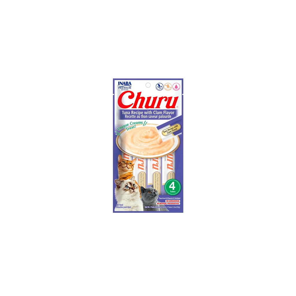 Churu para gato de Atún Y Almeja X4 Und-- Vencimiento Junio 2026 1