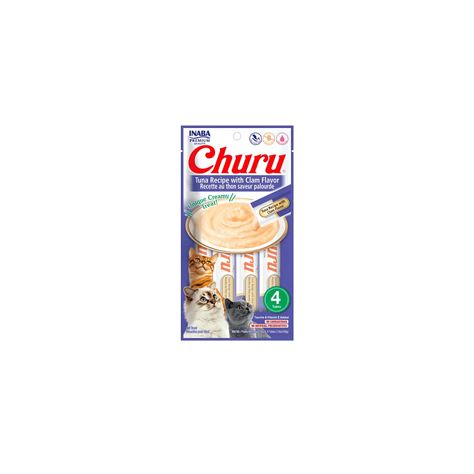 Churu para gato de Atún Y Almeja X4 Und-- Vencimiento Junio 2026 1
