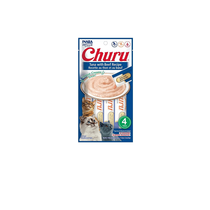 Churu Gatos Atún Con Carne 4x 14gr Inaba---Vencimiento Mayo26--- 1