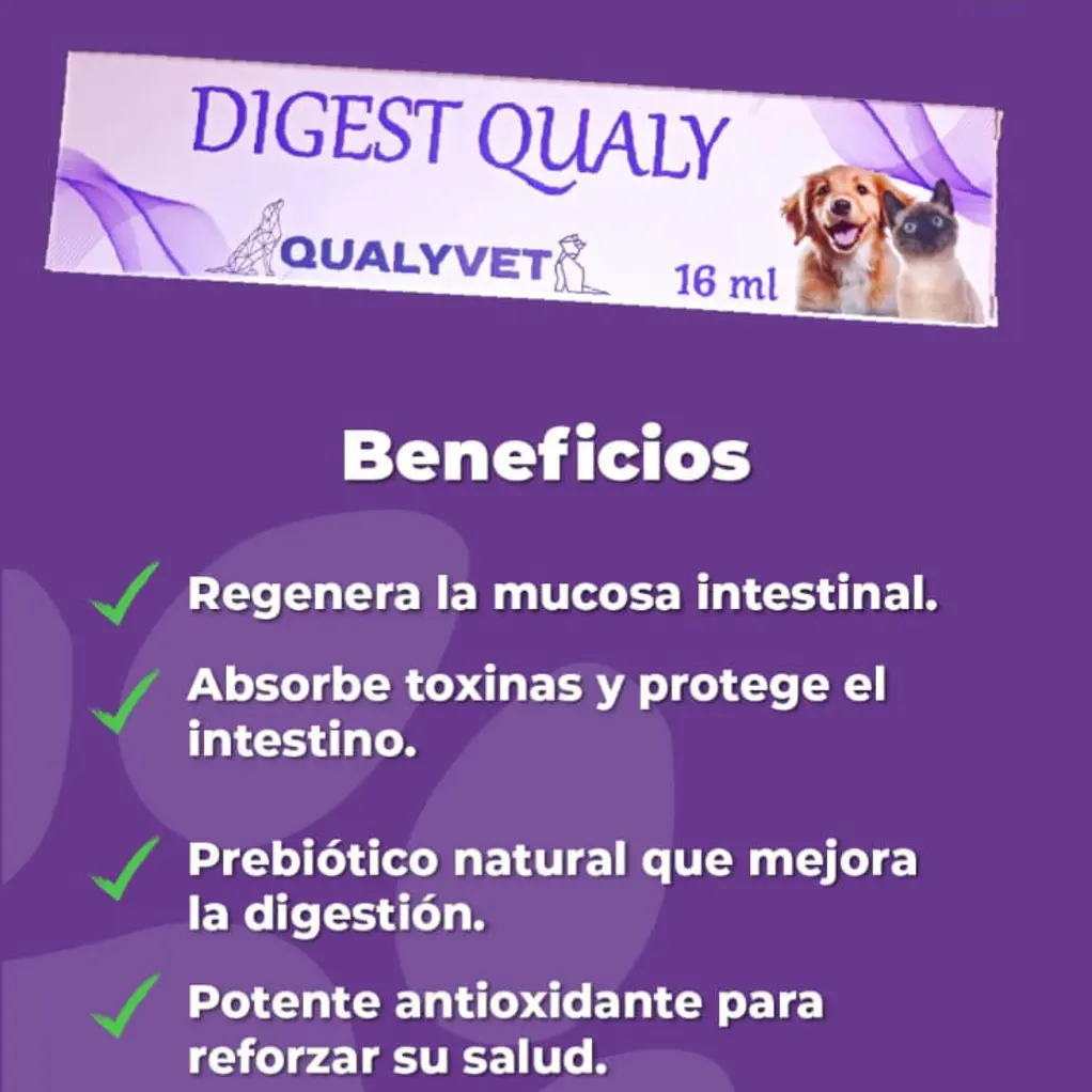 Digest Qualy Para Perros y Gatos Probiótico y Prebiótico 16ml 4