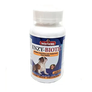 Enzy-biotic Interfarma 60 Comp- Enzimas Digestivas con Probioticos para Perros