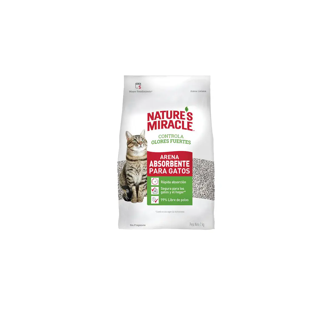 Arena Absorbente Natures Miracle 2kg Sin Fragancia 1