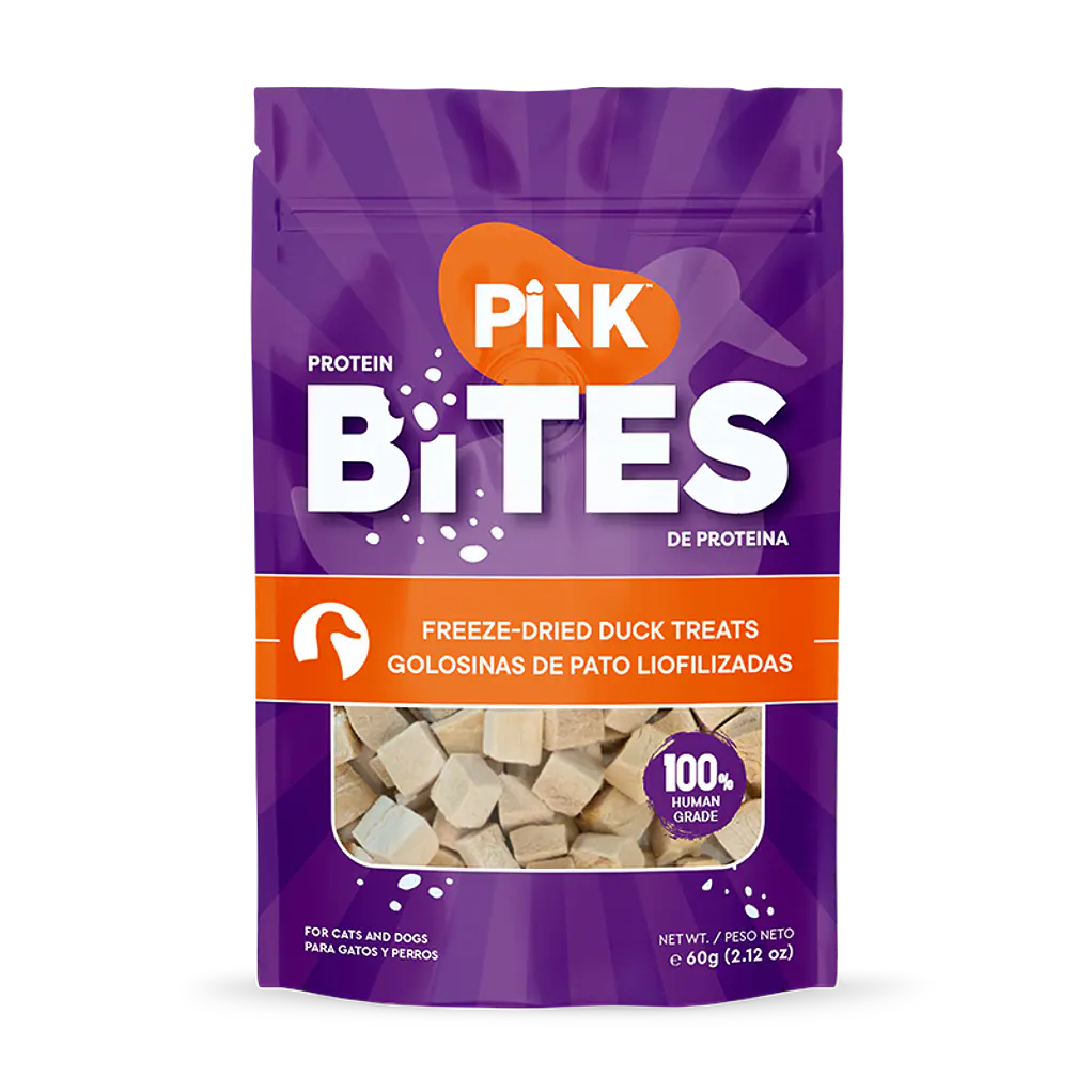 Bocaditos de Pato para perros y Gato 60gr Proteina Bites 1