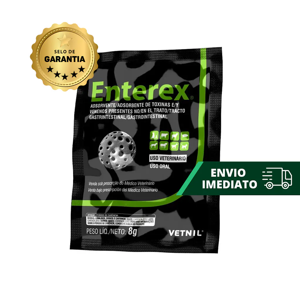 3 Sobres De Enterex 8g- Vetnil 3