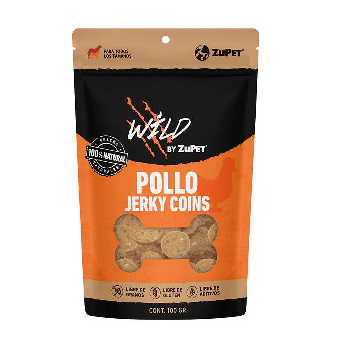 Snack Wild para Perros de Pollo Jerky Coins 100 Gr 1