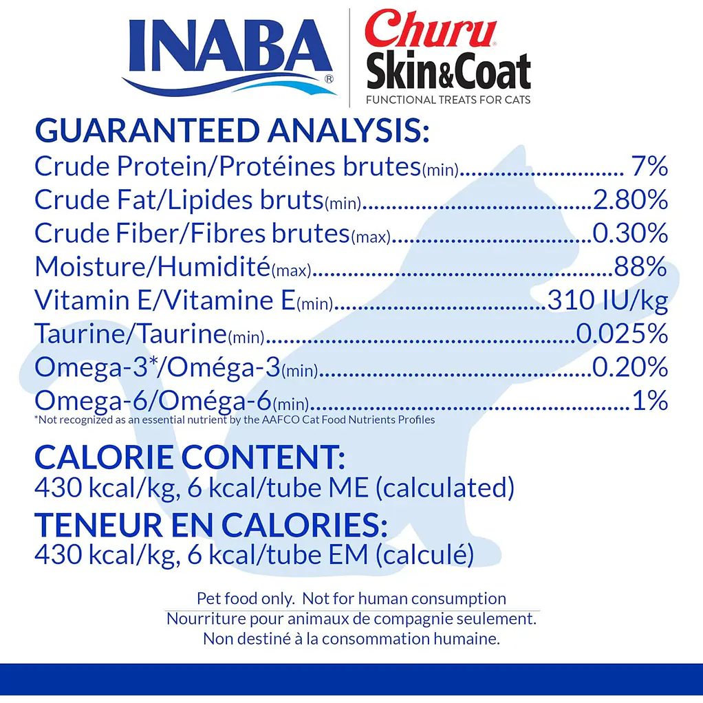  50 tubos de Churu Skin & Coat para piel y pelaje con aceites Omega, taurina y vitamina E 2