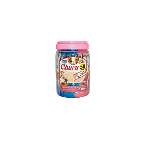 50 Tubos Churu para Gato- Variedades Salmon 