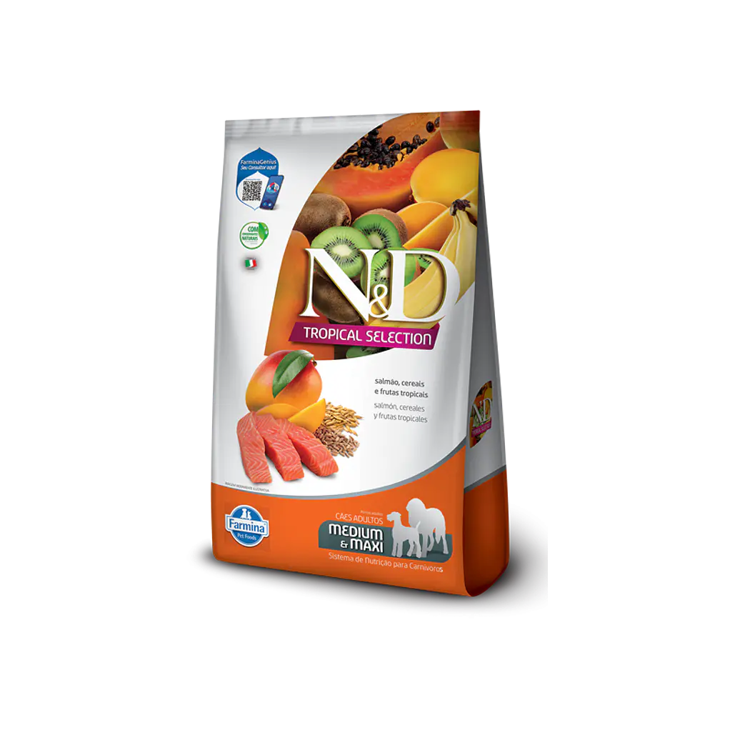 Alimento N&D tropical perro adulto pequeño salmon  2,5kg 1