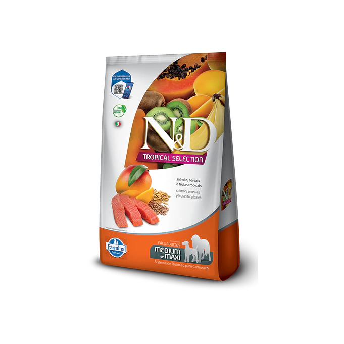 Alimento N&D tropical perro adulto pequeño salmon  2,5kg 1