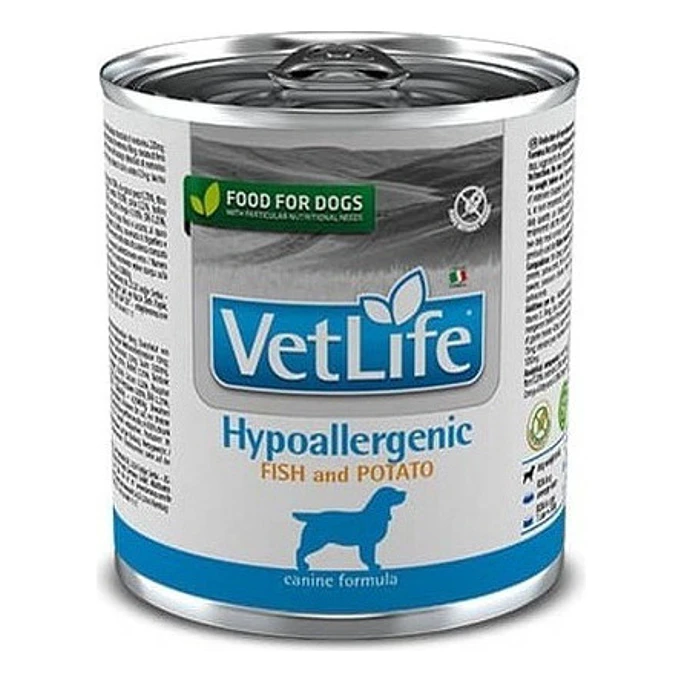 6x Vet Life Perro Hipoalergénico Pescado/potato Lata 300 Gr 1