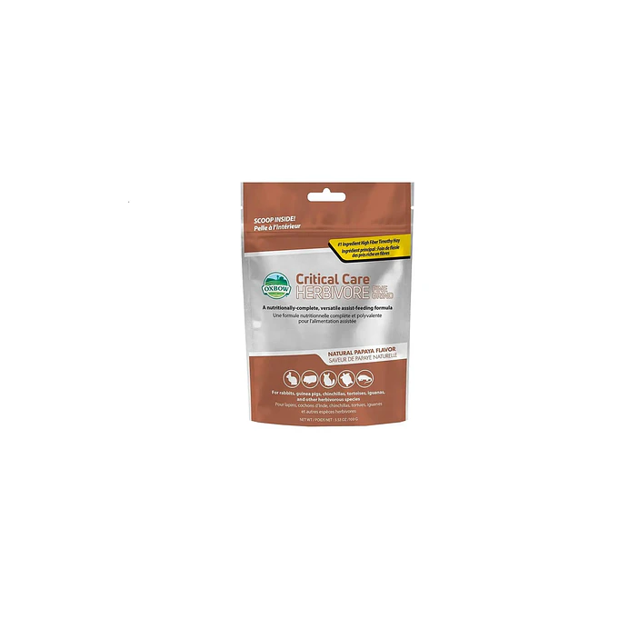 Critical Care Herbívoro Fine Grind-Papilla de recuperación --Oxbow 100gr 1