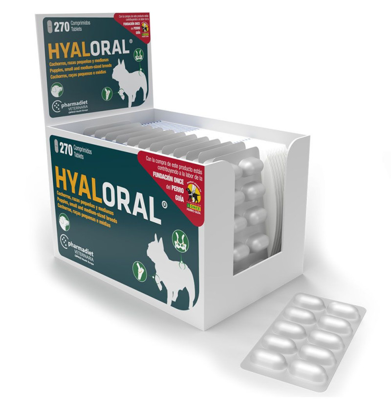 Hyaloral para Perro Raza Pequeña 10 comprimidos Blister- Pharmadiet