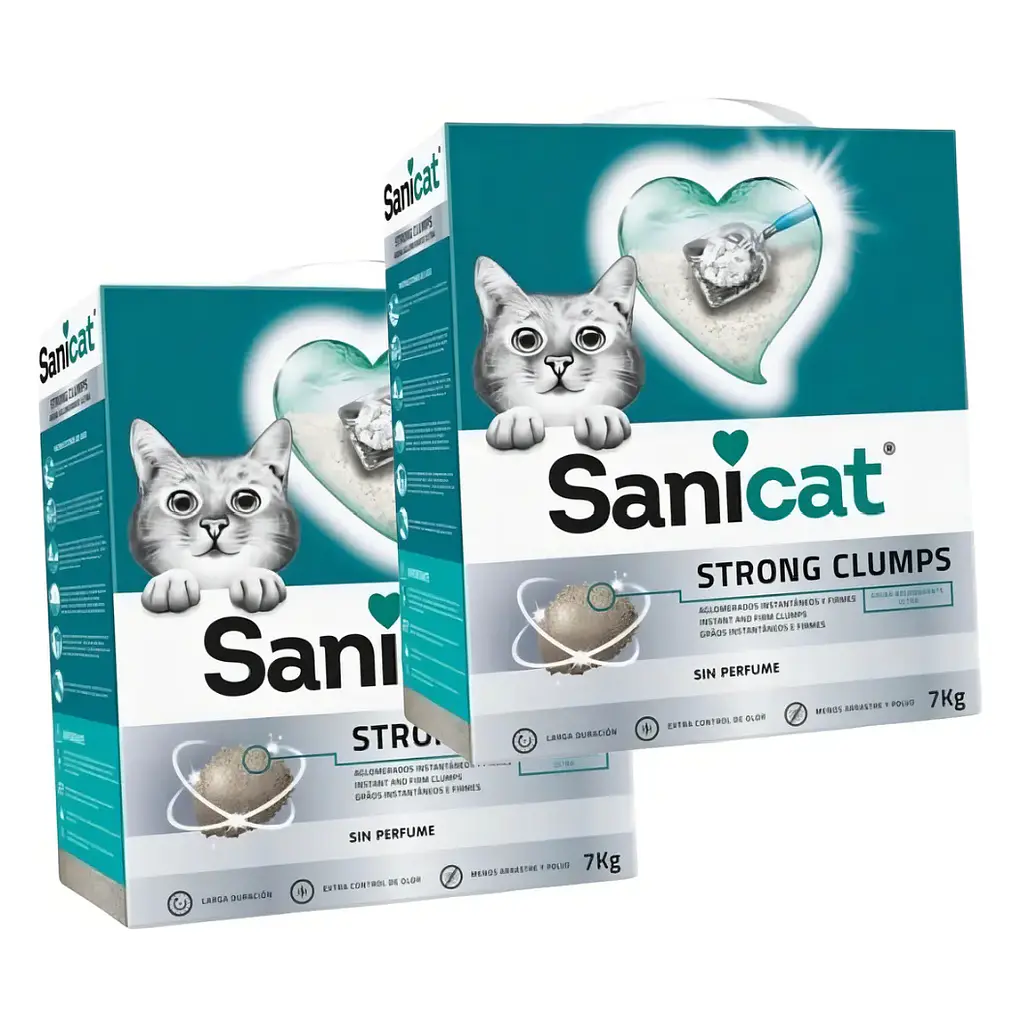 Arena Aglomerante Sanicat Clumping 14 Kg Sin Aroma 1