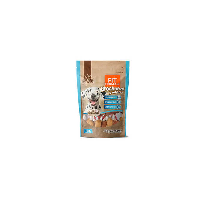 Snack para Perro- Brochetas 3 Sabores Pollo Y Pato 100gr Fit Fórmula 1
