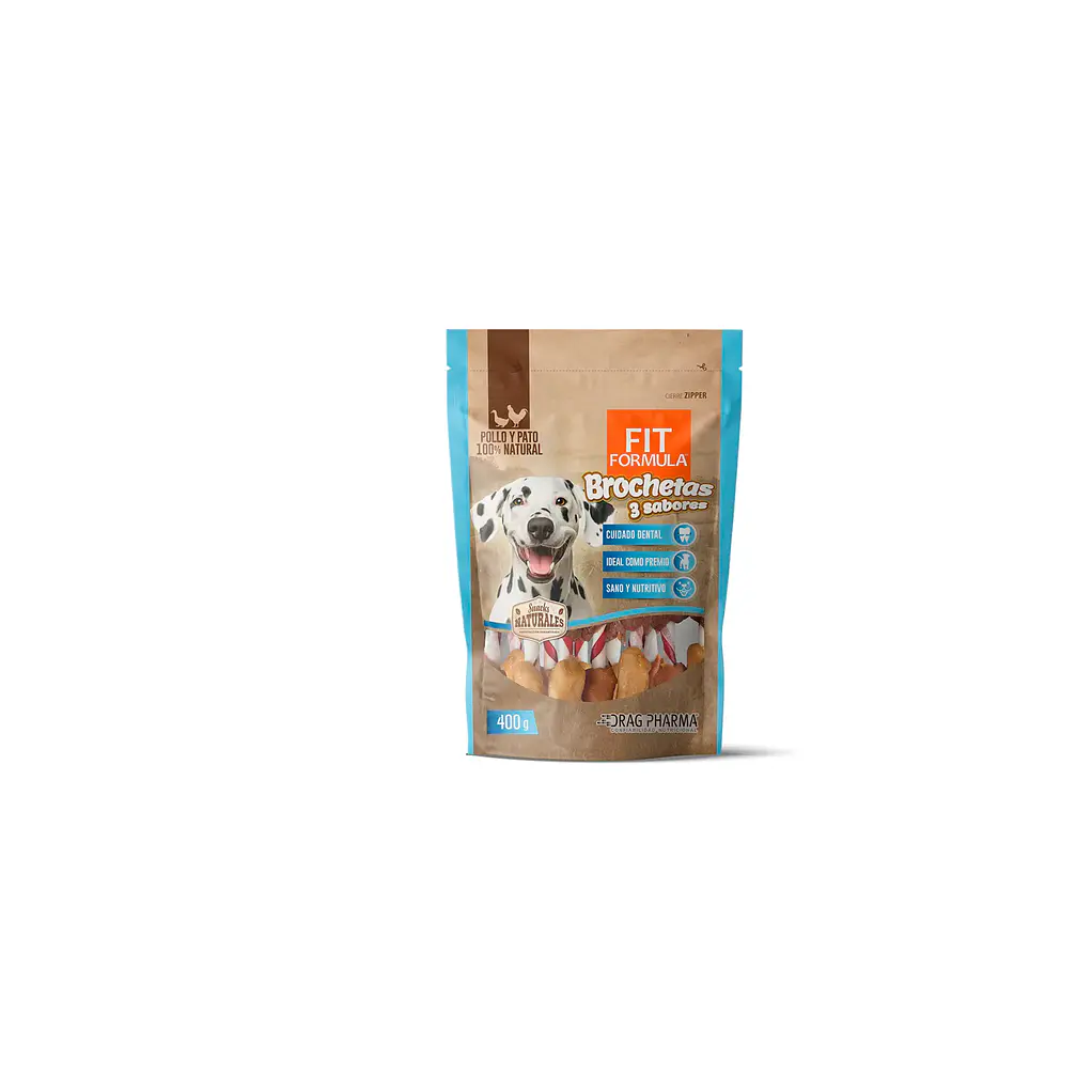 Snack para Perro- Brochetas 3 Sabores Pollo Y Pato 400gr Fit Fórmula 1