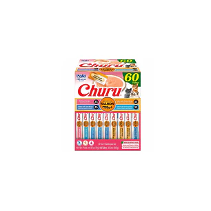 Inaba Churu Snack Gato Mix de Salmon, 60 Tubitos