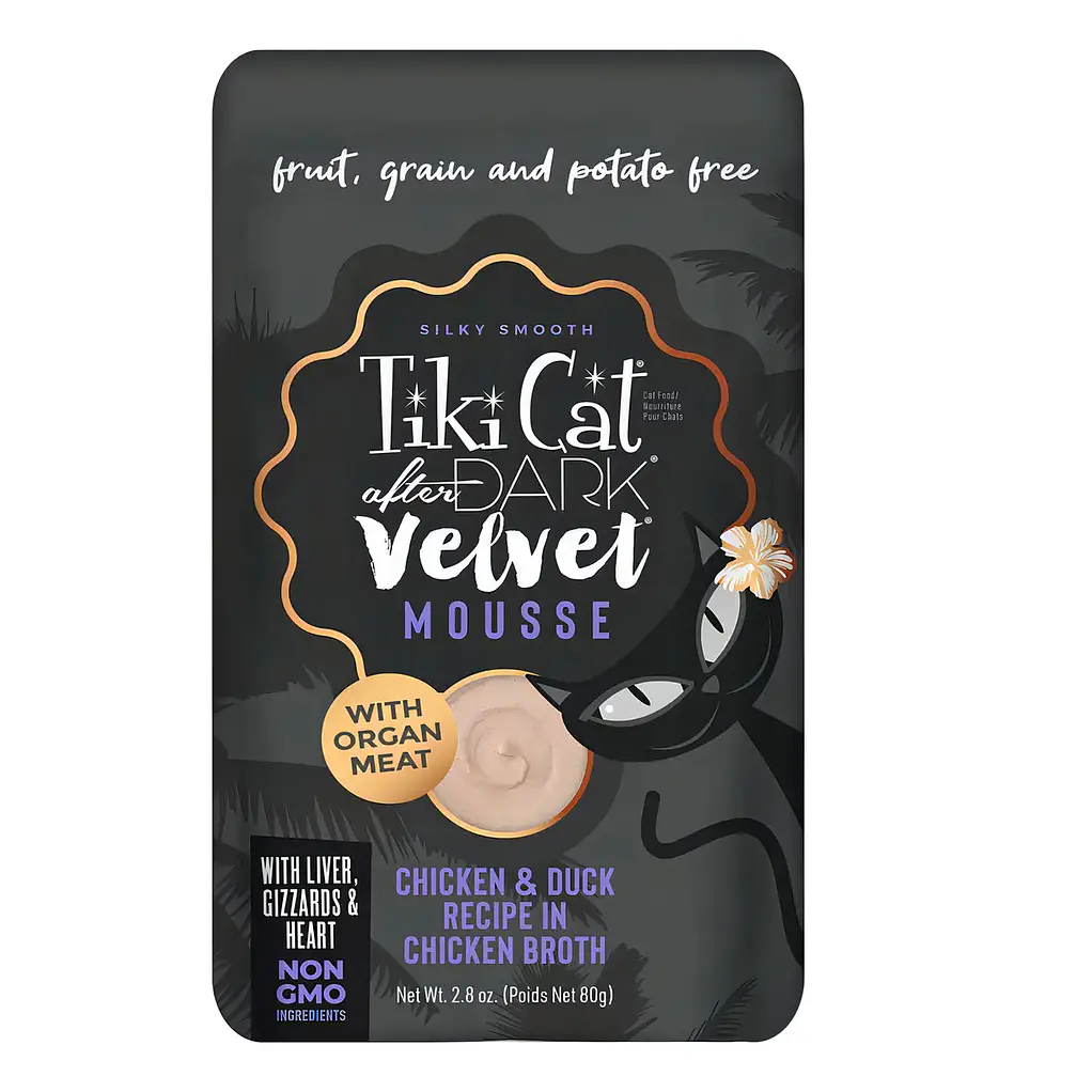 Tiki Cat Mousse de Pollo Pato Gato 80g  1