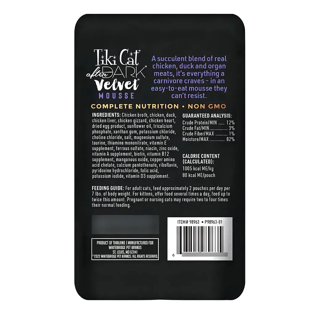 Tiki Cat Mousse de Pollo Pato Gato 80g  2