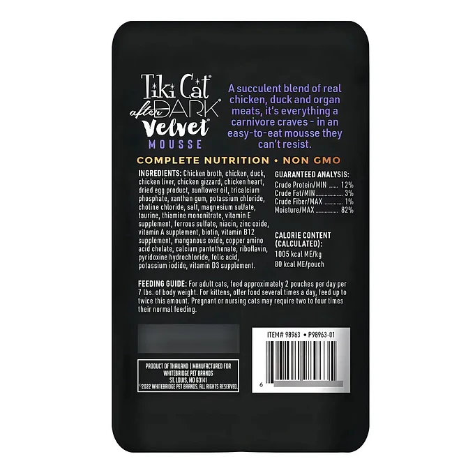 Tiki Cat Mousse de Pollo Pato Gato 80g  2