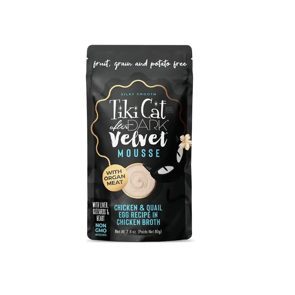 Tiki Cat Mousse de Pollo y huevo de codorniz 80gr 1