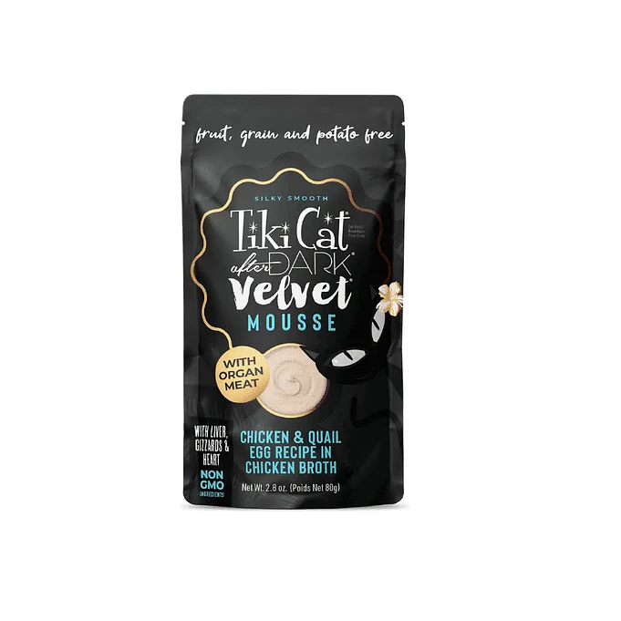 Tiki Cat Mousse de Pollo y huevo de codorniz 80gr 1