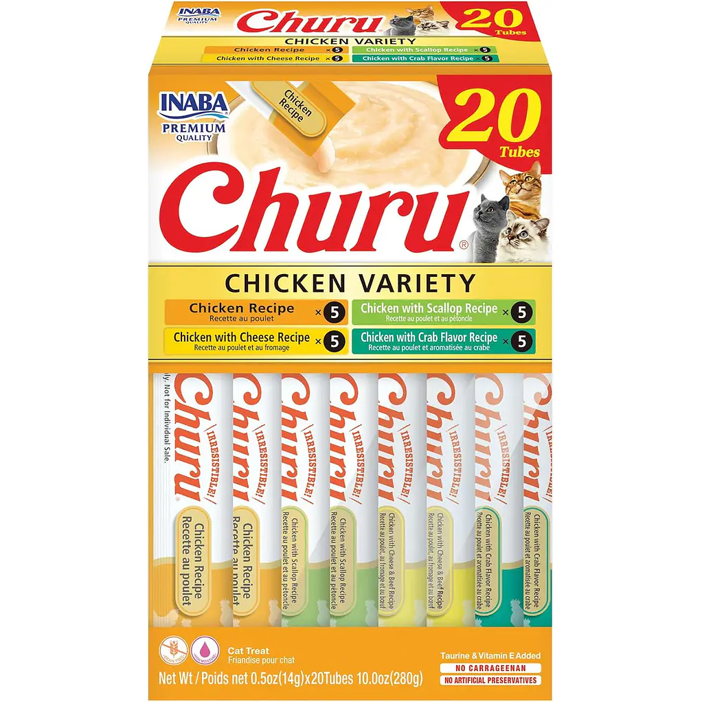Churu Variedades de 20 Unidades de Pollo 280gr 1