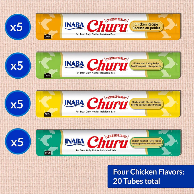 Churu Variedades de 20 Unidades de Pollo 280gr 2