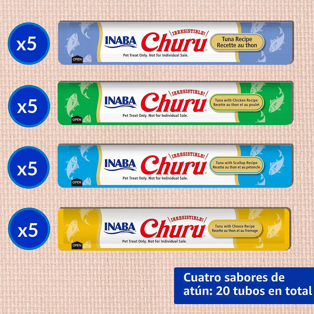 Churu Variedades de 20 Unidades de Atún  280gr 7